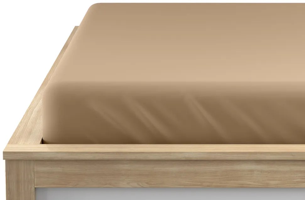 Cearsaf Jersey EXCLUSIVE cu elastic bej 200 x 220 cm