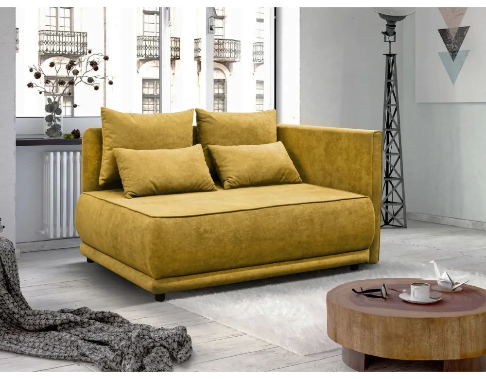 Canapea extensibila, mustar, pe dreapta LIAMI