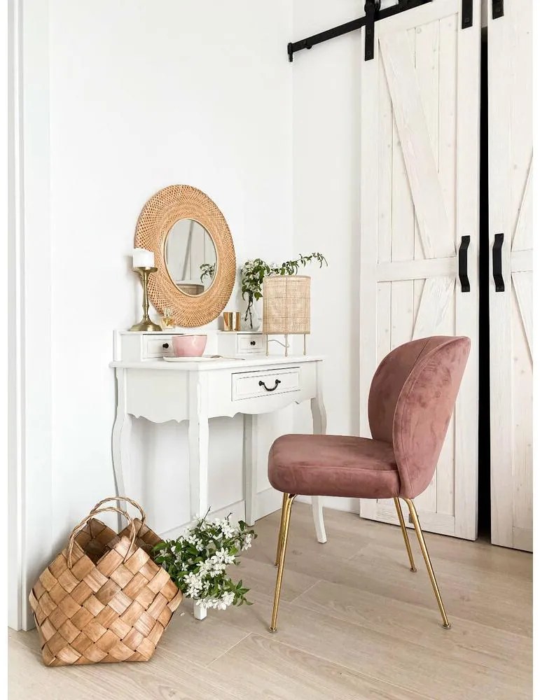 Scaun sufragerie Allia (roz + auriu). 1098707