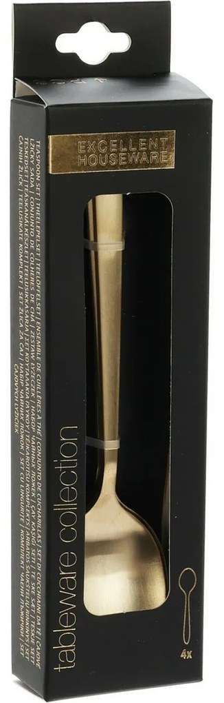 Set de lingurițe aurii EH 4 buc, 15 cm, 15 cm