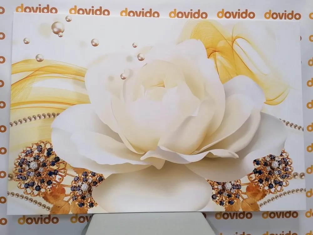 Tablou trandafir de lux cu abstracție