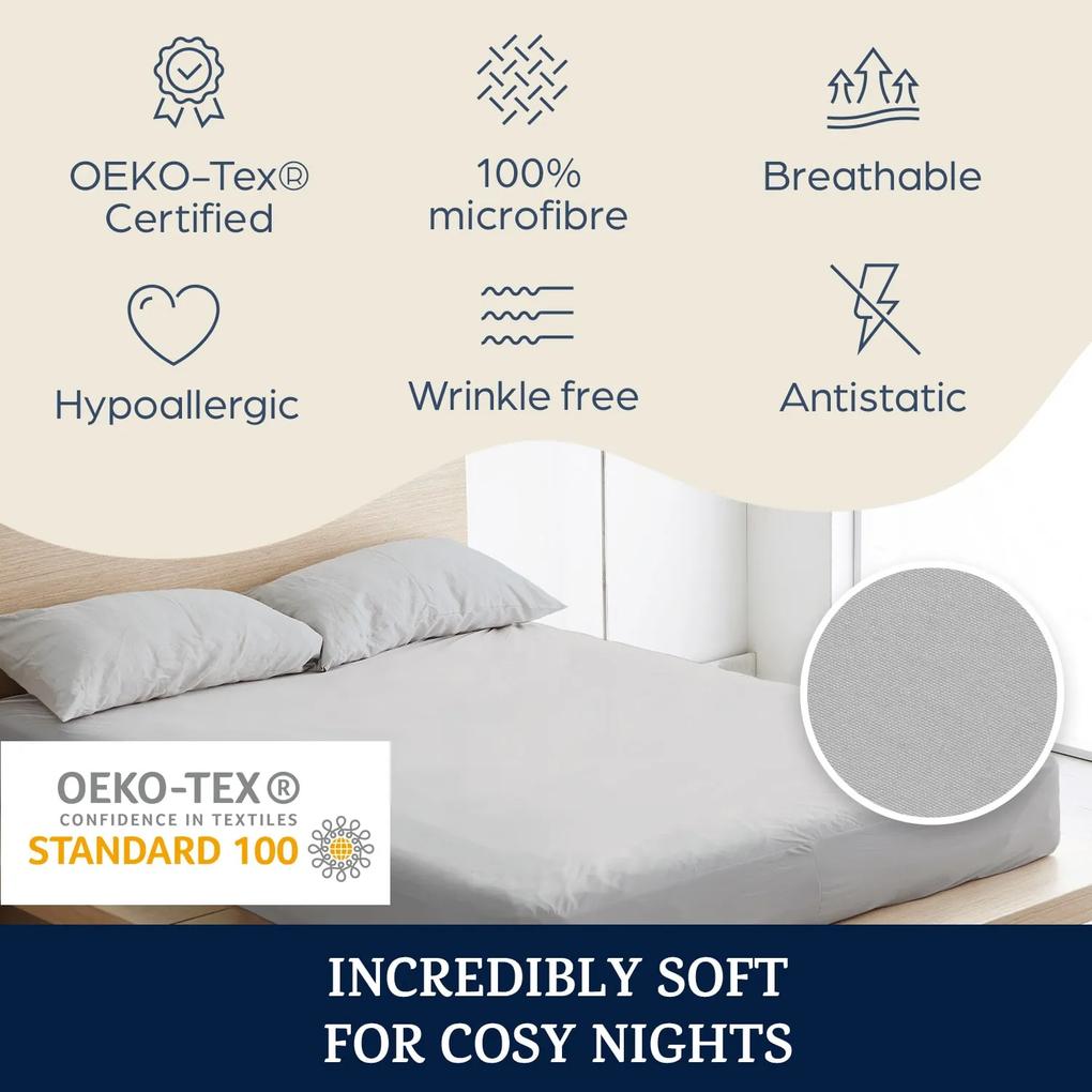 Soft Wonder-Edition, cearșaf elastic pentru pat, 140 – 160 x 200 cm, microfibră
