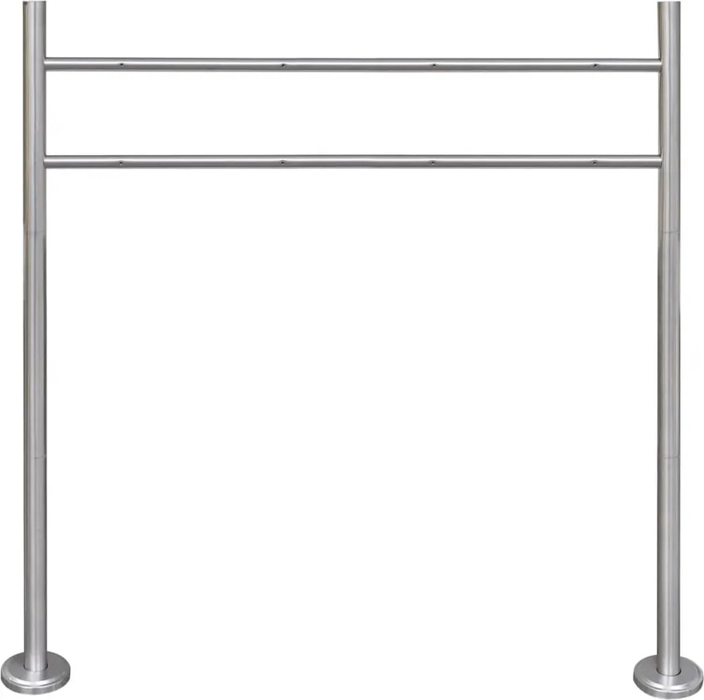 vidaXL Suport pentru cutie poștală dublă, oțel inoxidabil