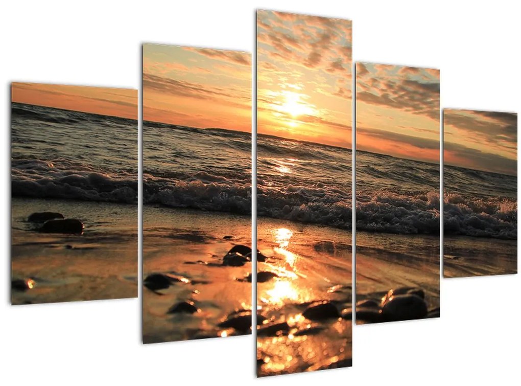 Tablou - Apus de soare, ocean (150x105 cm)