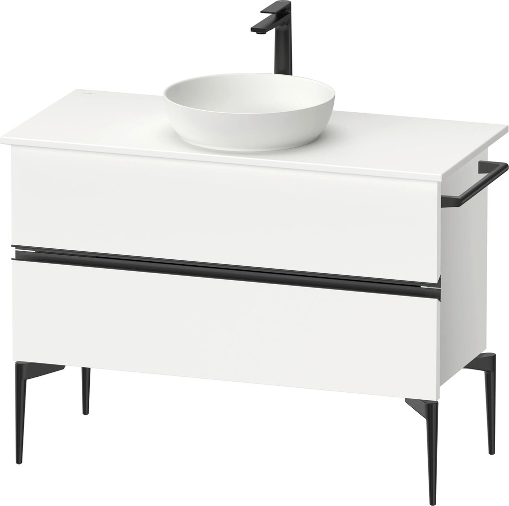 Duravit Sivida dulap 104.5x47.5x54.8 cm sub chiuveta pe perete alb-negru SV46590BD180000