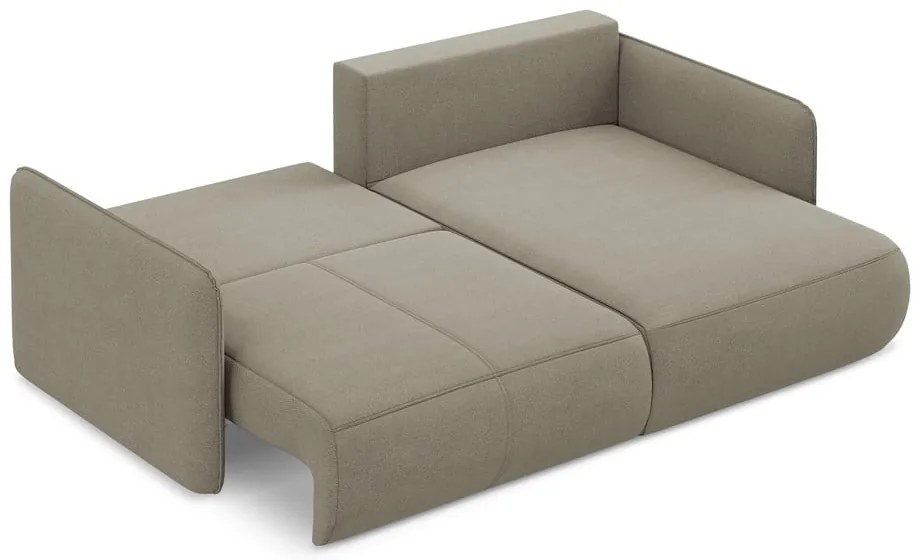 Colțar bej extensibil/cu spațiu de depozitare (cu colț pe partea dreaptă) Nanea – Makamii