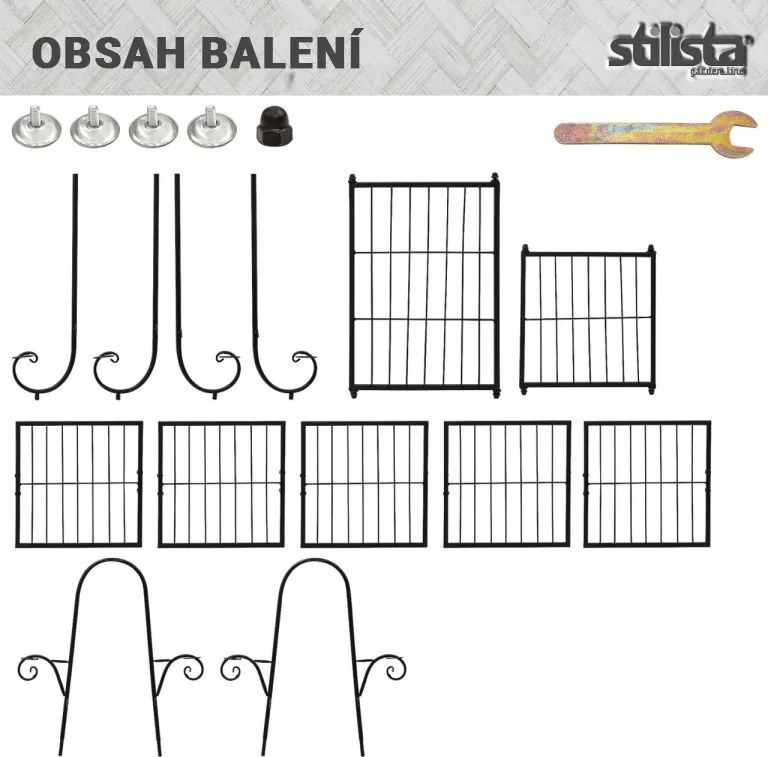 STILISTA Suport pentru plante, 102 x 76 x 24 cm, oțel