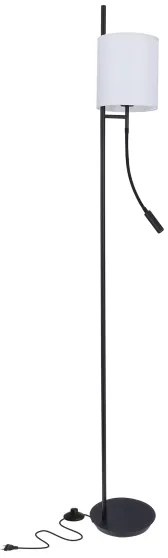 Lampadar LED TOKYO 1xE27/40W/230V + LED/3W negru/alb