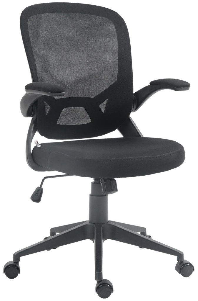 HOMCOM Scaun de Birou Ergonomic cu Înălțime Reglabilă, Scaun de Birou cu Balansoar și Țesătură Respirabilă, 59x58x96-106 cm, Negru | Aosom Romania