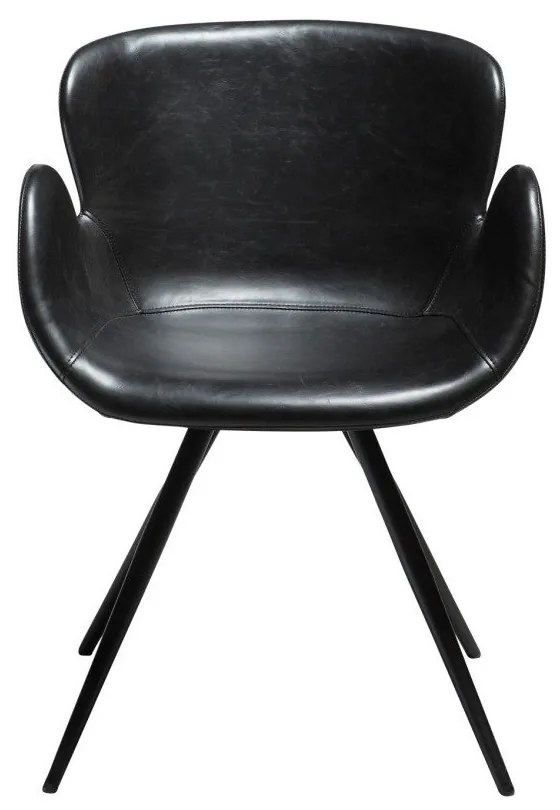 Scaun de sufragerie negru cu cotiere tapițat Gaia – DAN-FORM Denmark
