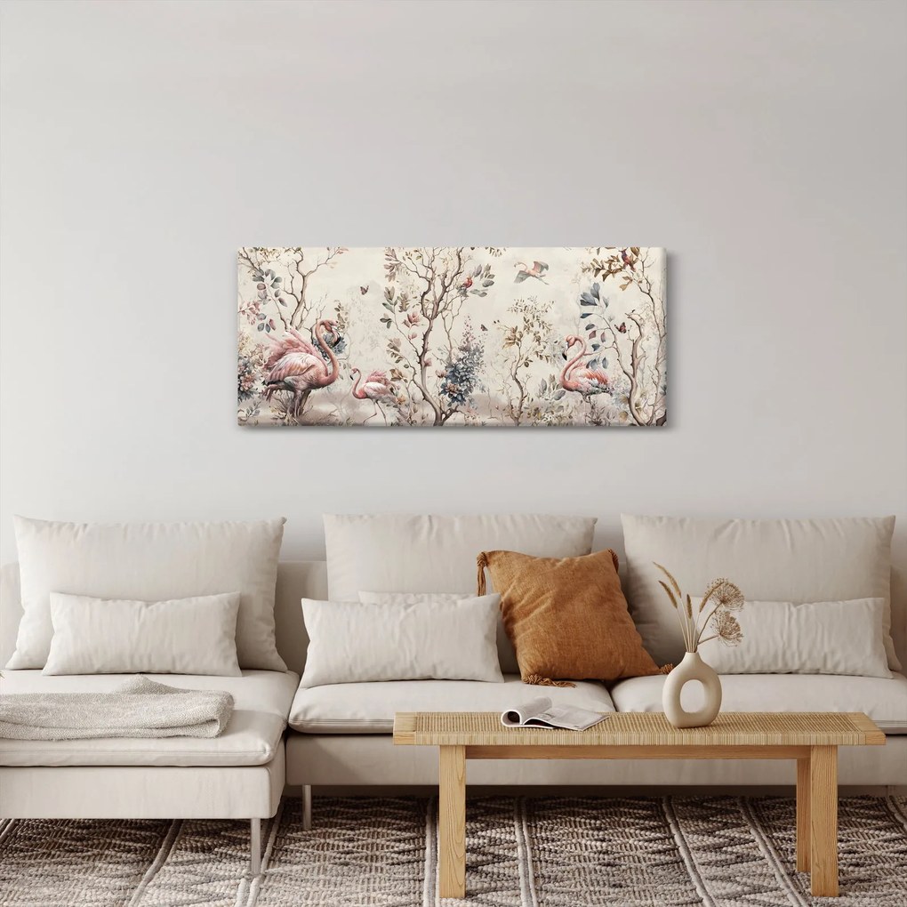 Tablou - Desen de flamingo (120x50 cm)
