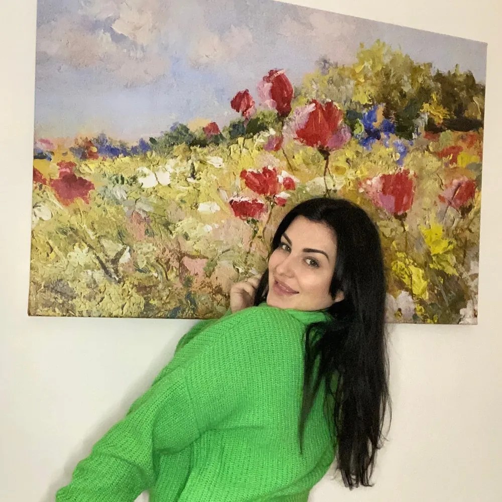 Tablou maci pictați pe o pajiște