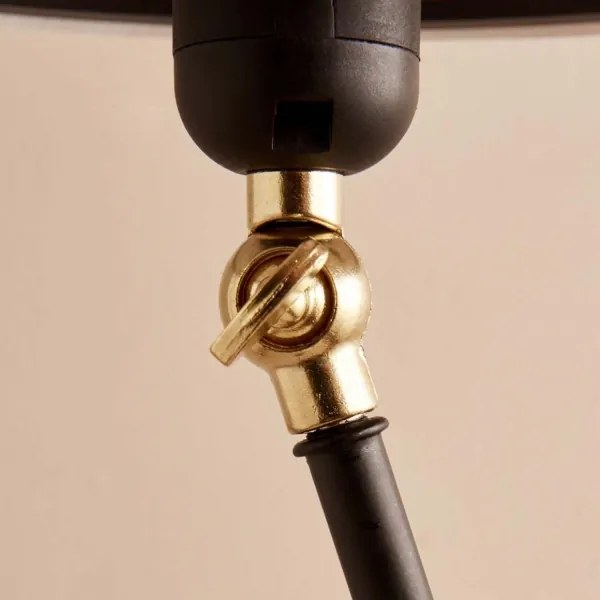 Lampadar flexibil AYD 1xE27/40W/230V negru/bej