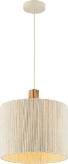 Brilliant - Lustră suspendată pe cablu ARLO 1xE27/20W/230V Ø 35 cm crem