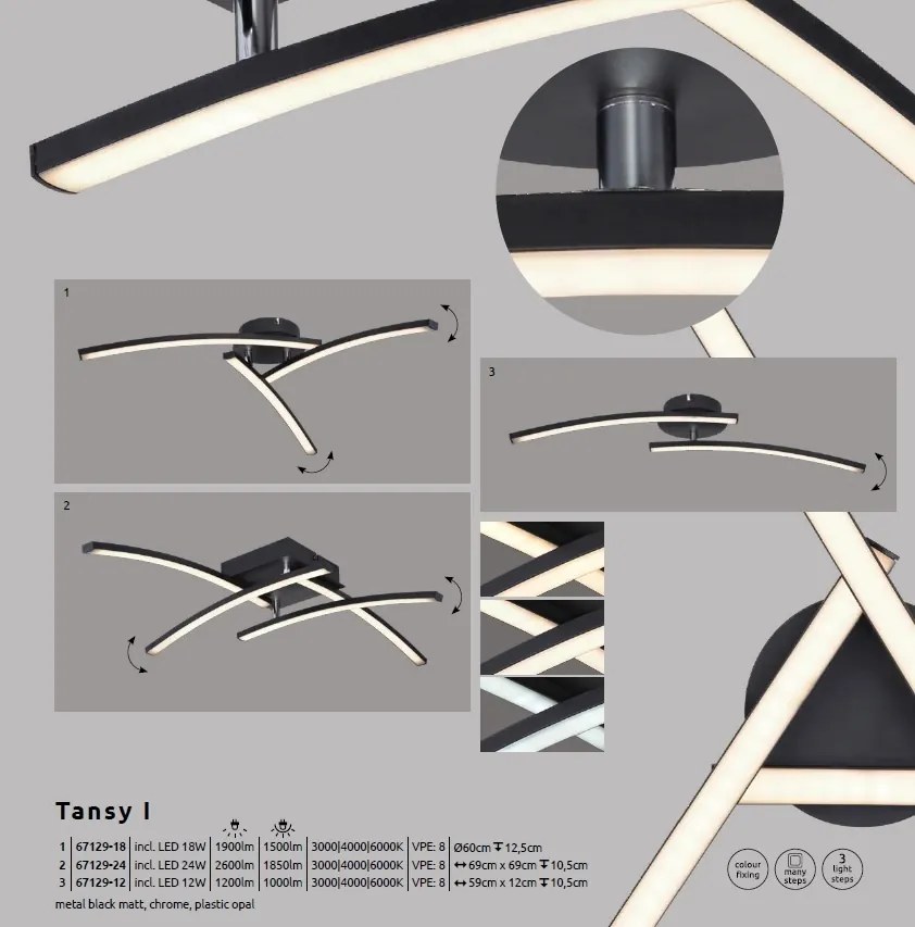 Plafoniera LED design modern TANSY I 24W