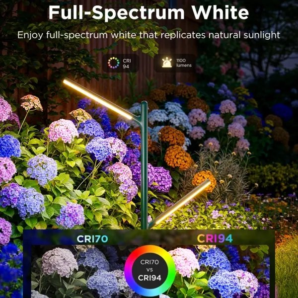 SET 2x lampă LED RGBICWW dimabilă de exterior Govee LED/36W/230V IP66 2700-6500K Wi-Fi