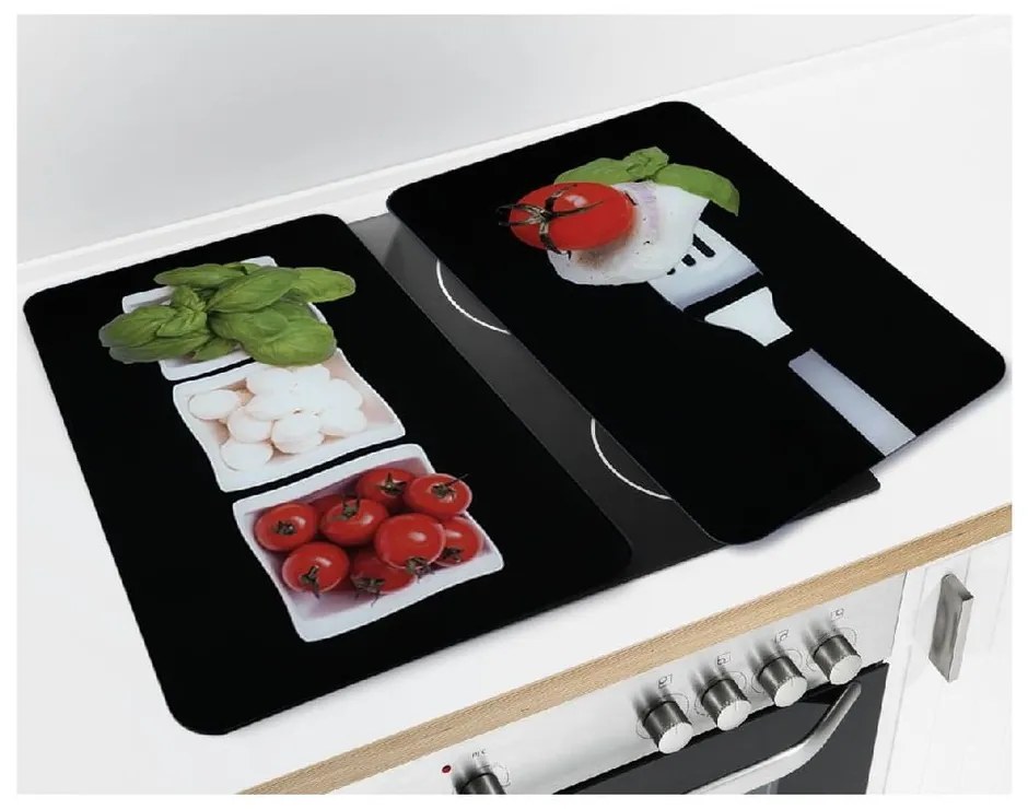 Set 2 protecții din sticlă pentru aragaz Wenko Caprese, 52 x 30 cm