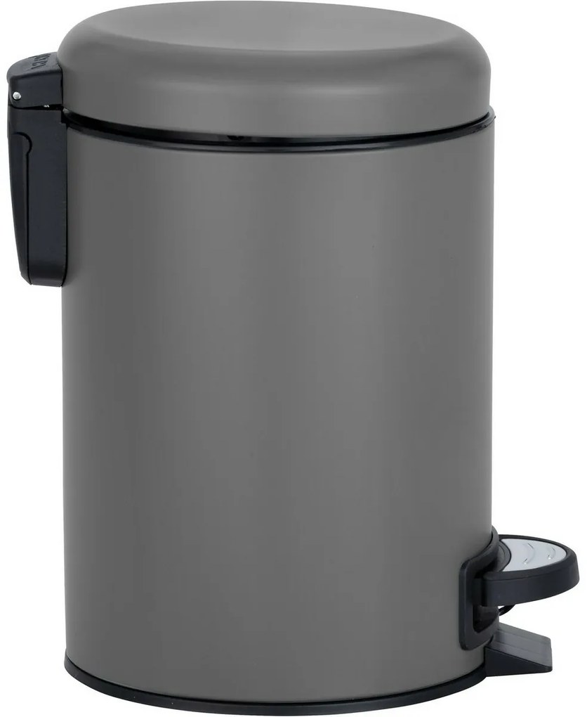 Wenko Coș de gunoi cu pedală Leman 3 l, gri, 3 l