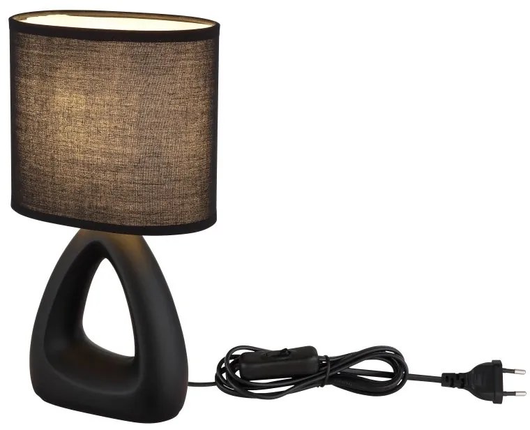 Lampa de masa ceramica neagra TRIANGLE