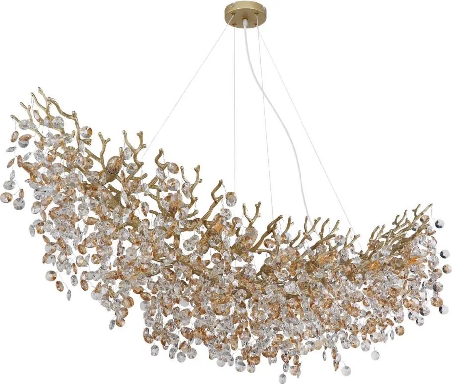 Globo 64138H4G - Candelabru suspendat pe cablu QUEENA 16xE14/40W/230V, finisaj auriu