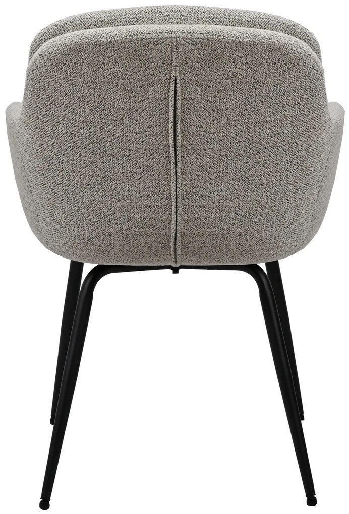 MAZZONI EXPORT GEORGIA Bej Latte (material Monza 60) - SCAUN MODERN TAPIȚAT BOUCLÉ PENTRU SALON/SUFRAGERIE/BIROU LOFT