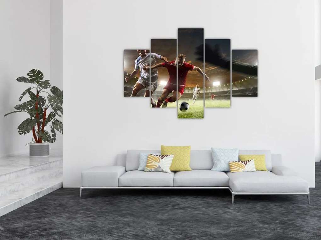 Tablou - Fotbaliști în acțiune (150x105 cm)