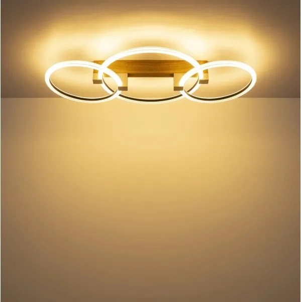Globo 48050D2 - Plafonieră LED FLETCHER LED/40W/230V 76,1x38 cm maro