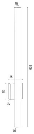 Aplica LED de perete desgin minimalist Asse alb H-150cm