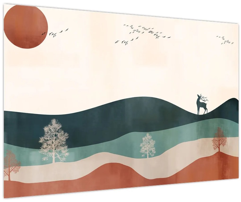 Tablou - Peisaj ilustrat (90x60 cm)