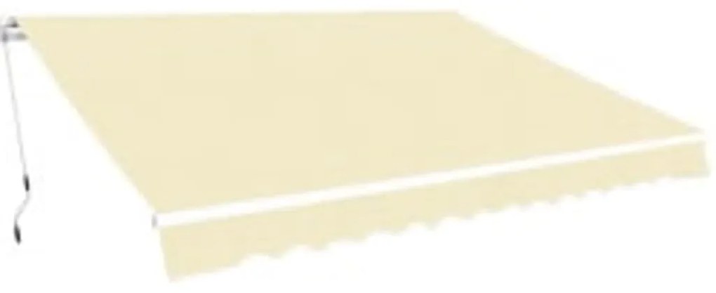 Copertina pliabila actionata manual, crem, 600 cm