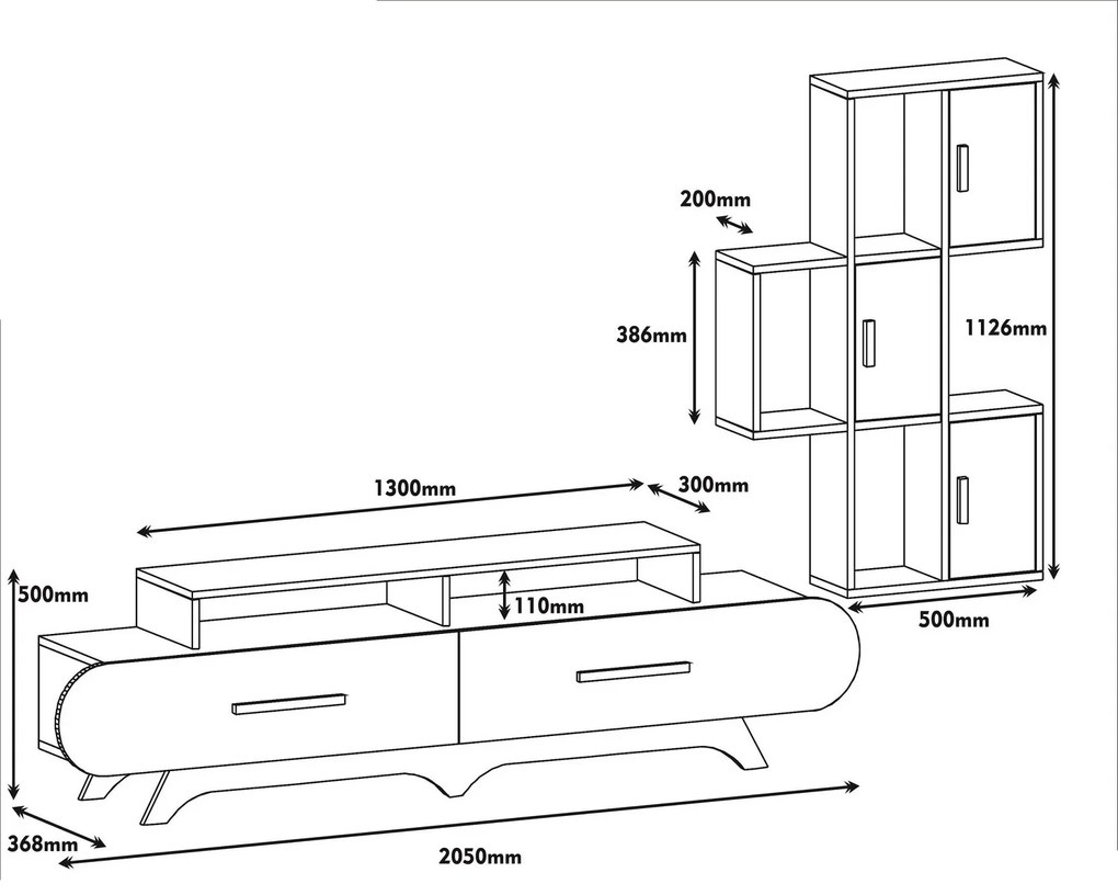 Mobilier living Flaire (Nuc + Alb). 1071867