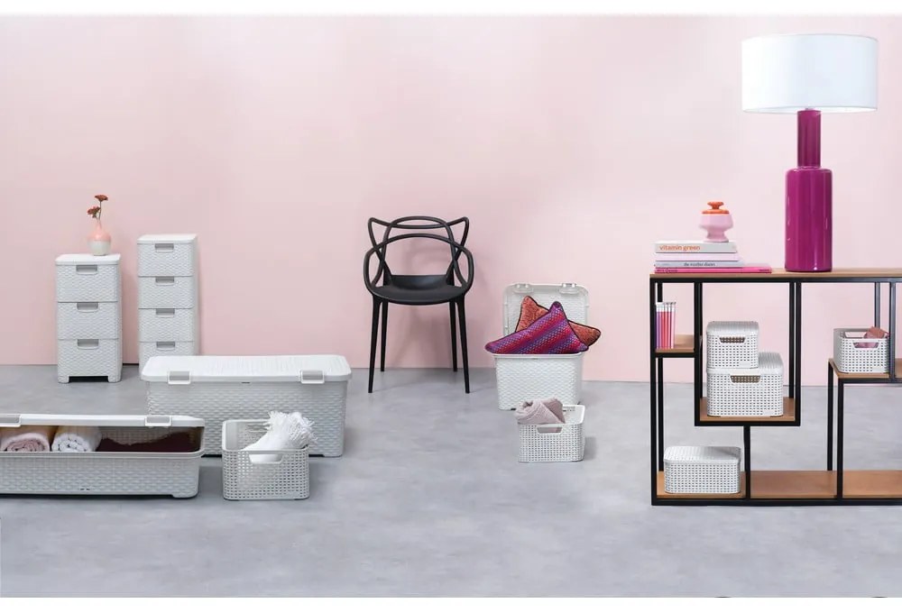 Dulap de baie crem scund din plastic 33x60 cm Style – Curver