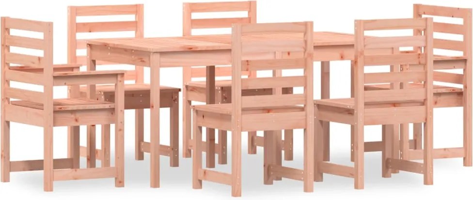 vidaXL Set cu masă de grădină, 7 piese, lemn masiv douglas