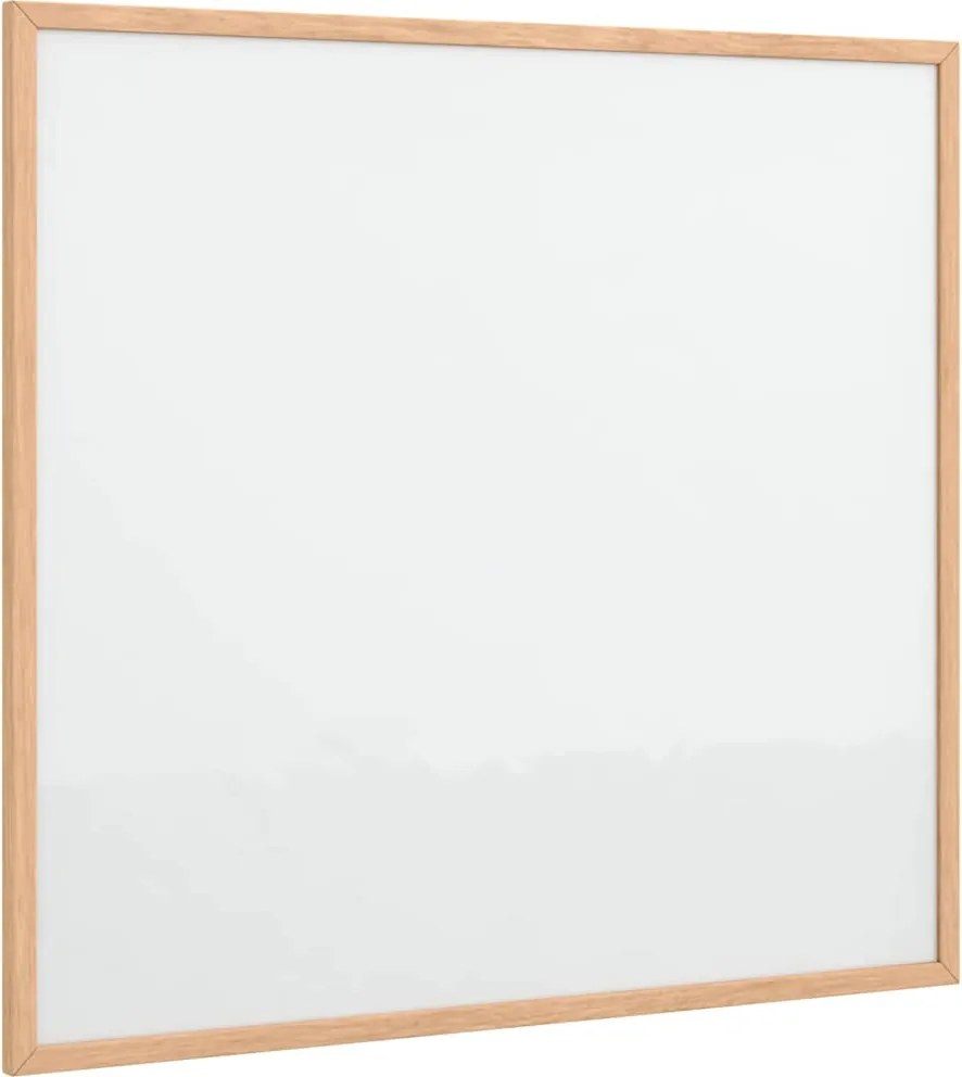 vidaXL Tablă albă magnetică cu ramă din lemn masiv de pin 60x55 cm