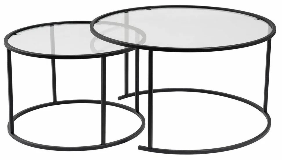 Set de măsuțe de cafea Aurum Black 80 cm, 2buc.