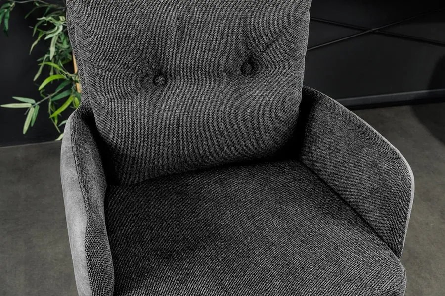 Scaun de bar pivotant BIG GEORGE antracit