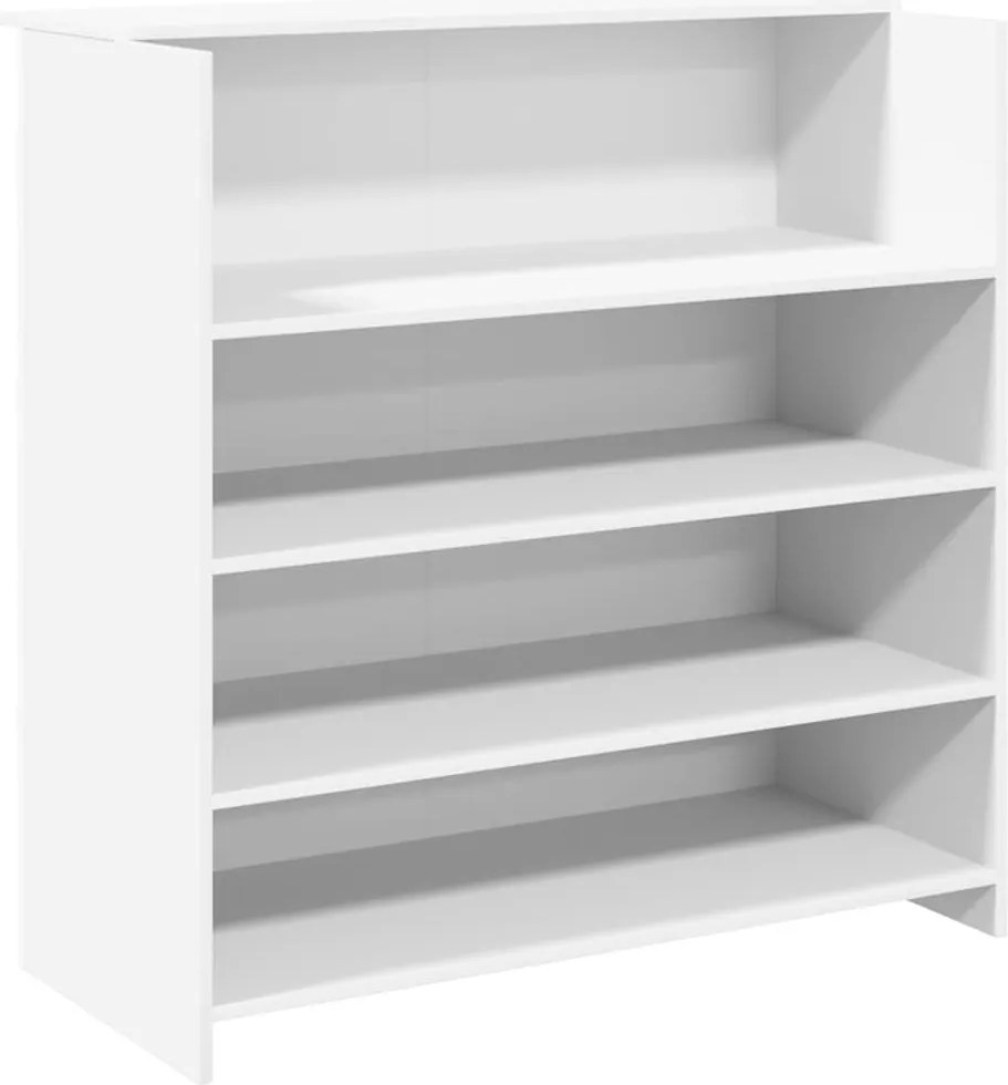 vidaXL Birou de recepție, alb, 100x50x103,5 cm, lemn stratificat