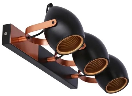 Spot ANICA 3xE14/40W/230V negru/cupru