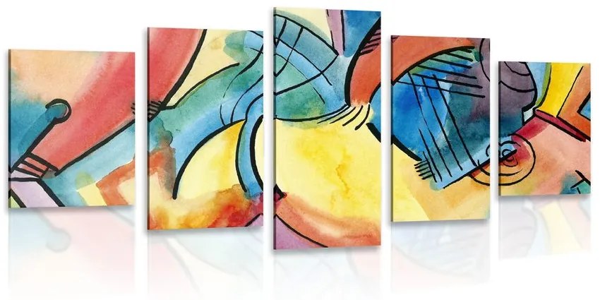 Tablou 5-piese artă abstractă