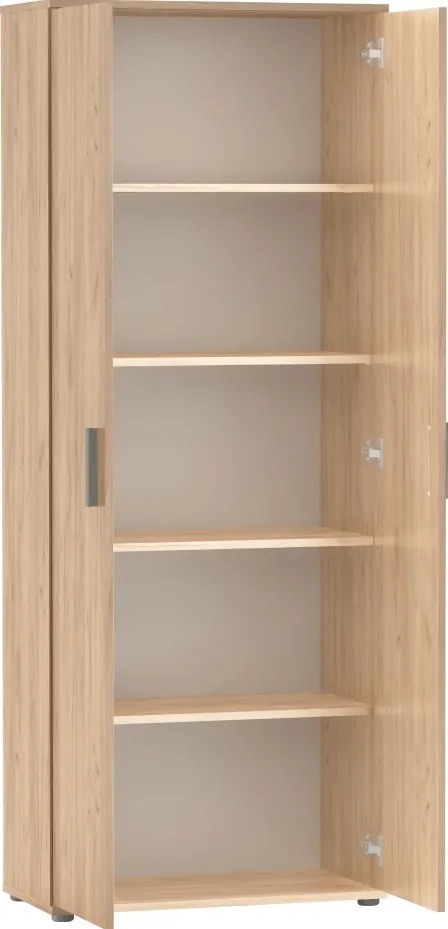 Dulap, poliţe, cu două uşi, stejar artizanal, SERVO TIP 1