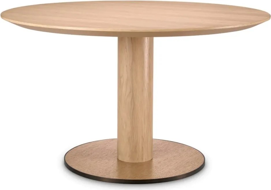 Masa rounda design LUX Astro 132cm, Natural oak