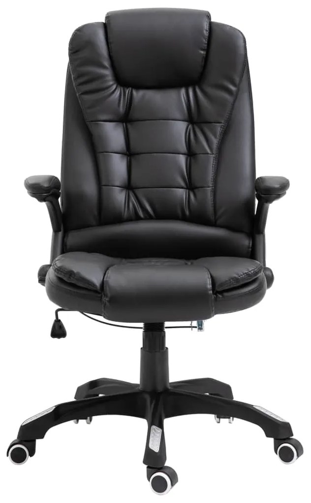 20231 vidaXL Scaun de birou, negru, piele