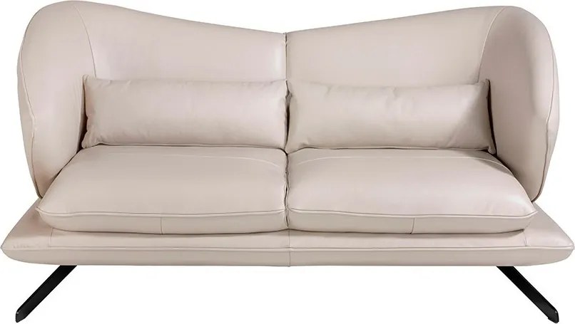 Canapea 2 locuri eleganta cu spatar original Cowhide leather taupe grey