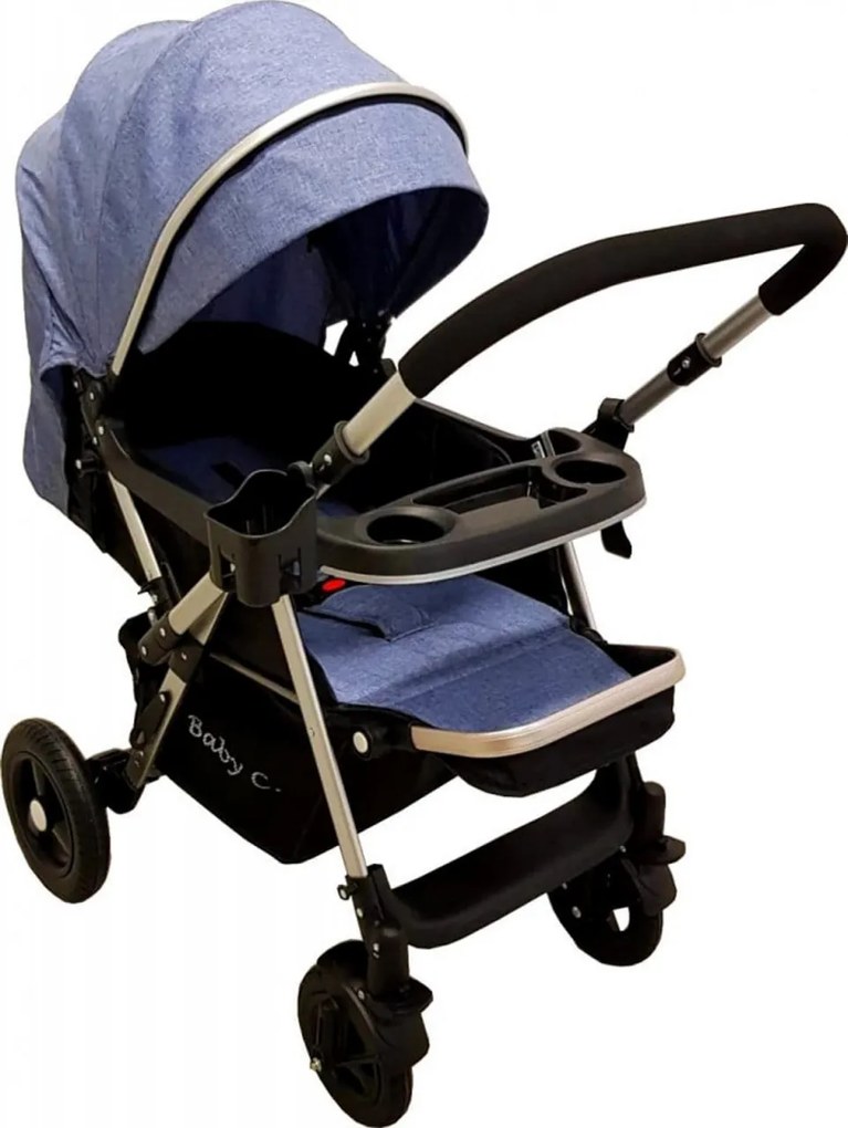 Carucior nou nascuti 2 in 1 BABY CARE™ PRO 511,Cadru aluminiu, Maner reversibil, Spatar reglabil in 5 trepte, Amortizoare, Frana picior,Pliabil ,