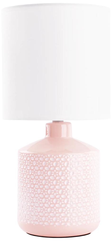 Lampă de masă, albă / roz, OFRED