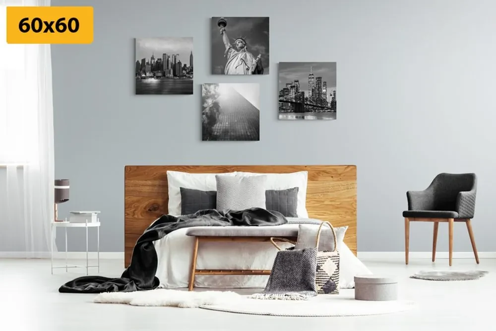 Set tablouri New York în alb-negru