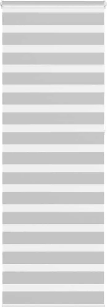 vidaXL Jaluzea tip zebra gri deschis lățime țesătură 65,9 cm poliester