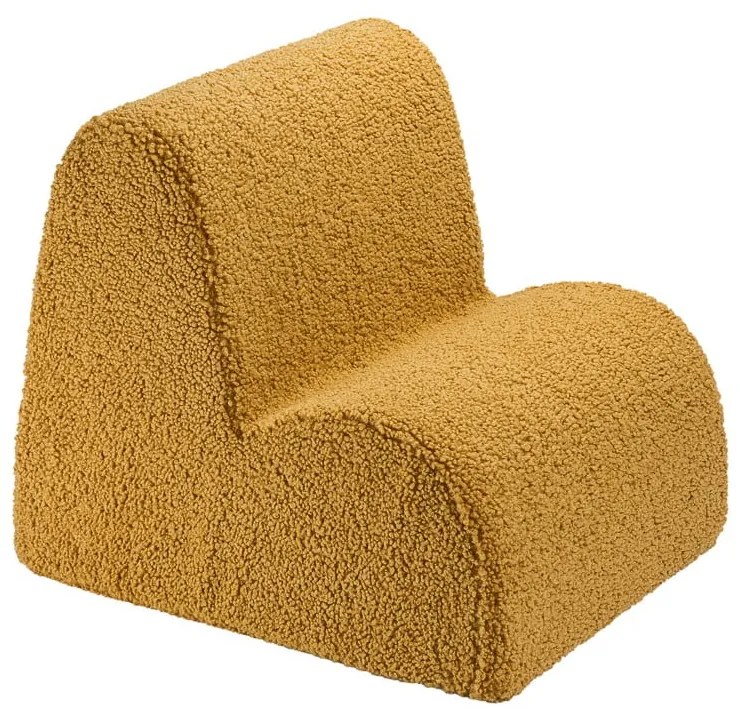 Fotoliu de copii maro cu tapițerie din țesătură bouclé Cloud – Wigiwama