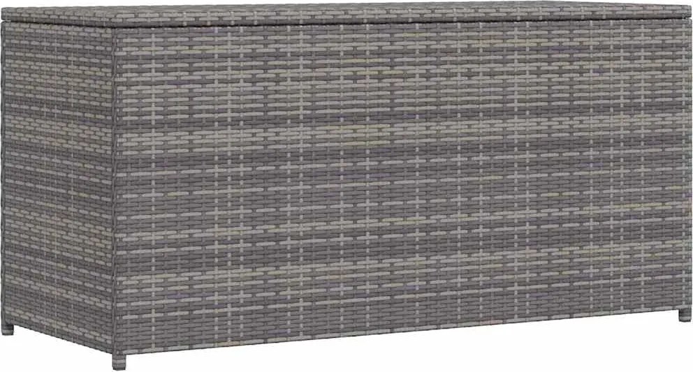 vidaXL Ladă de depozitare de grădină, gri, 120x50x60 cm, poliratan