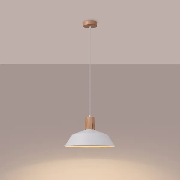 Lustră pe cablu Sollux SL.1321 FANO 1xE27/15W/230V alb